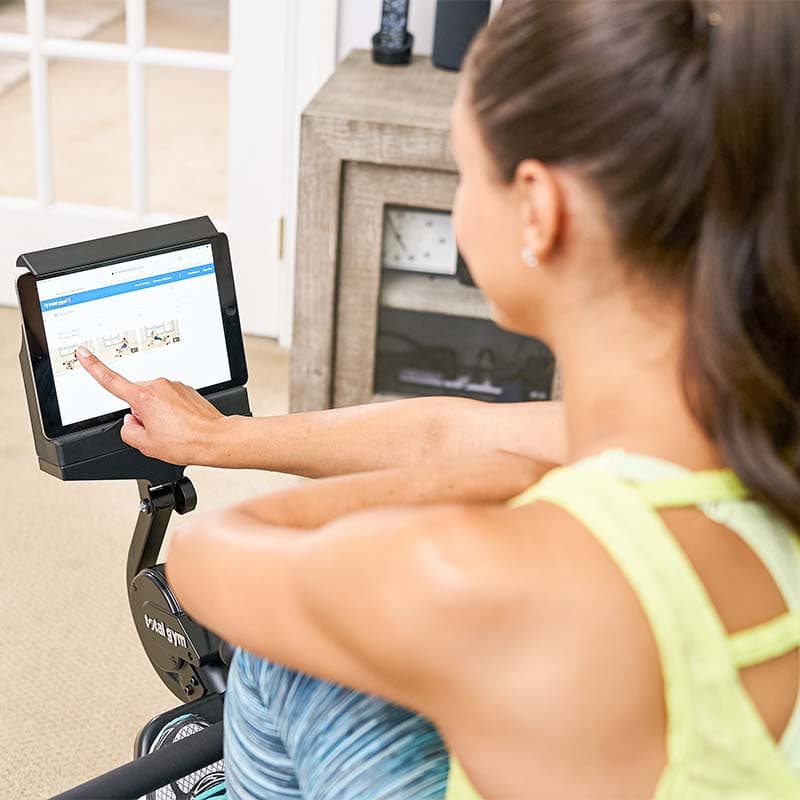 Incline row device holder up close